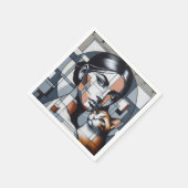 Serviette En Papier La dame du chat Graffiti (Coin)