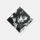 Serviette En Papier La dame du chat Graffiti (Coin)