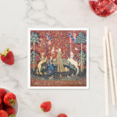 Serviette En Papier La Dame et la licorne, Goûtez (En situation)