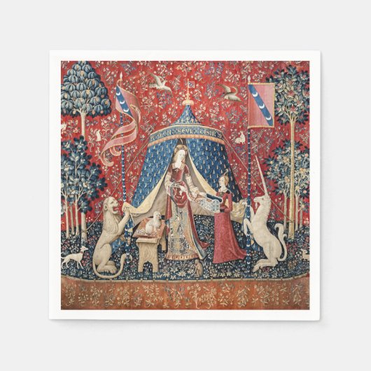 Serviette En Papier La Dame et l'Unicorne, À mon seul désir (Devant)