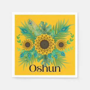 Serviette En Papier La déesse d'Oshun Tournesols