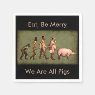 Serviette En Papier La dévolution des cochons du papier humain Napkin