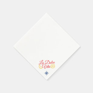 Serviette En Papier La dolce vita anniversaire tout âge