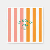 Serviette En Papier La Dolce Vita Cinque Terra Cabana (Devant)