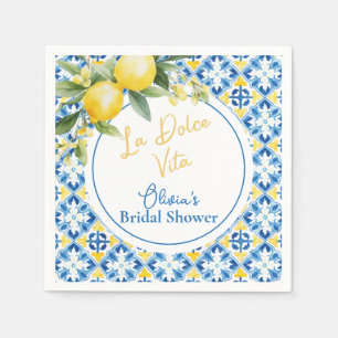 Serviette En Papier La Dolce Vita Fête de Mariage au Citron