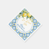 Serviette En Papier La Dolce Vita Fête de Mariage au Citron (Coin)