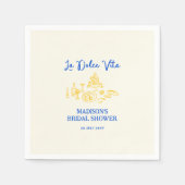 Serviette En Papier La Dolce Vita Mariage Fait Main Shower (Devant)