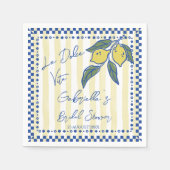 Serviette En Papier La Dolce Vita rayures dessinées à la main enterrem (Devant)