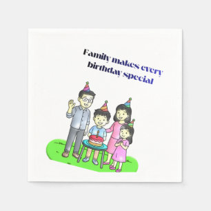 Serviette En Papier La famille rend chaque anniversaire spécial papier