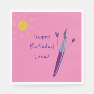 Serviette En Papier La Fête de l'Art de votre enfant