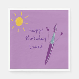 Serviette En Papier La Fête de l'Art de votre enfant