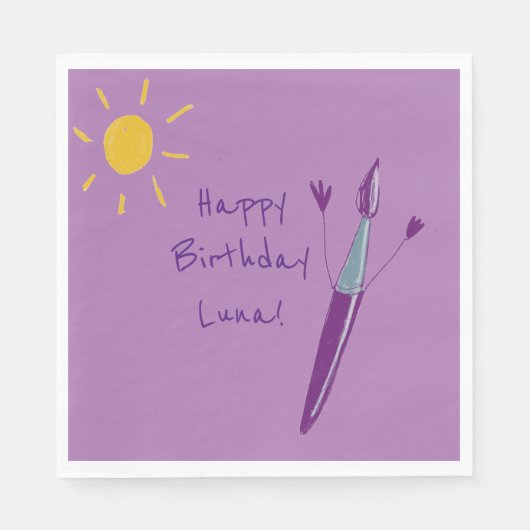 Serviette En Papier La Fête de l'Art de votre enfant (Devant)