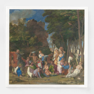 Serviette En Papier La fête des dieux (par Giovanni Bellini)