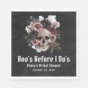 Serviette En Papier La Fête des mariées d'Halloween Skull Boo's Before