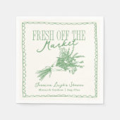 Serviette En Papier La Fête des mariées verte du marché (Devant)