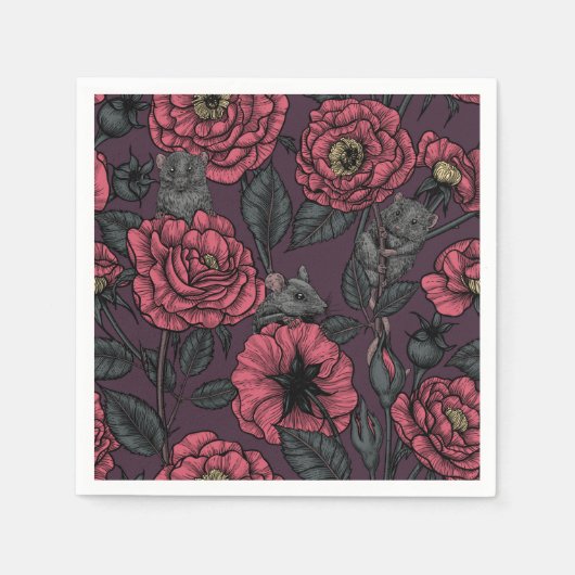 Serviette En Papier La fête des souris (Devant)