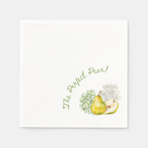 Serviette En Papier La Fleur Verte Poire Parfaite
