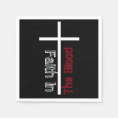Serviette En Papier La foi dans le sang Croix chrétienne (Devant)