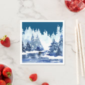 Serviette En Papier La forêt d'hiver (En situation)