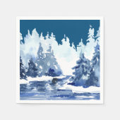 Serviette En Papier La forêt d'hiver (Devant)