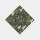 Serviette En Papier La forêt dorée de Noël (Coin)