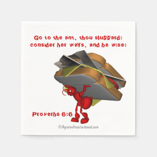 Serviette En Papier La fourmi Proverbes 6:6
