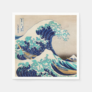 Serviette En Papier La Grande Vague au large de Kanagawa