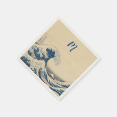 Serviette En Papier La Grande Vague - L'art japonais (Coin)