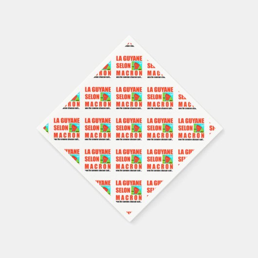 Serviette En Papier La Guyane selon Macron est une île (Coin)