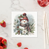 Serviette En Papier La Joie Douce de l'Hiver (En situation)