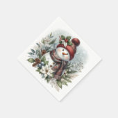 Serviette En Papier La Joie Douce de l'Hiver (Coin)