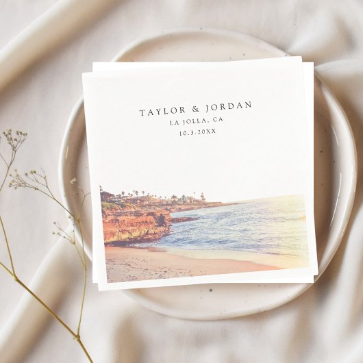Serviette En Papier La Jolla Mariage papier personnalisé Cocktail Napk
