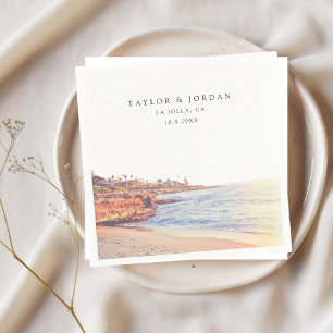 Serviette En Papier La Jolla Mariage papier personnalisé Cocktail Napk