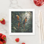 Serviette En Papier La jungle des perroquets (En situation)