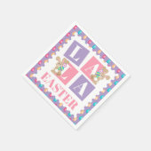 Serviette En Papier La La Easter Bunny Egg Hunt Party (Coin)