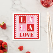 Serviette En Papier La La Love Saint-Valentin (En situation)