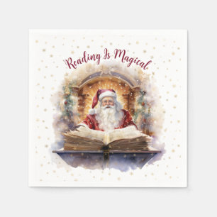 Serviette En Papier La lecture est un flocon de neige magique, club de