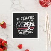 Serviette En Papier La Légende A Retraité Le Pompier Retraité (En situation)