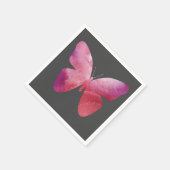 Serviette En Papier La liberté des papillons roses fantasque (Coin)