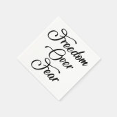 Serviette En Papier La liberté face à la peur (Coin)