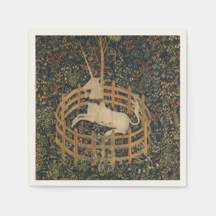 Serviette En Papier La Licorne en Captivité, Tapisserie Médiévale