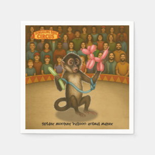 Serviette En Papier La magie du singe en ballon de Spike