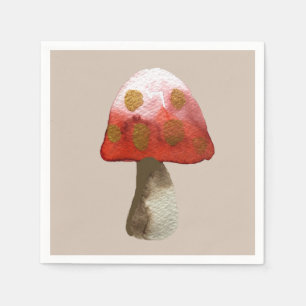 Serviette En Papier La magie du Toadstool aux champignons rouges