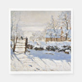 Serviette En Papier La Magpie, célèbre peinture d'art, (Devant)