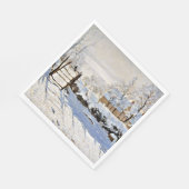 Serviette En Papier La Magpie, célèbre peinture d'art, (Coin)