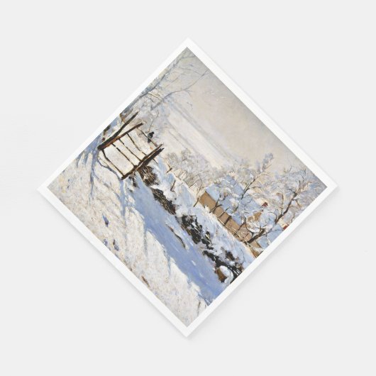 Serviette En Papier La Magpie, célèbre peinture d'art, (Coin)