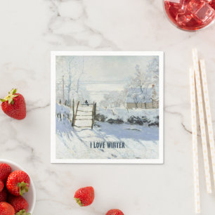 Serviette En Papier La Magpie de Claude Monet