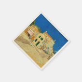 Serviette En Papier La Maison Jaune de Vincent Van Gogh (Coin)