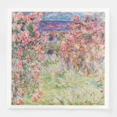 Serviette En Papier La Maison parmi les Roses par Claude Monet (Devant)