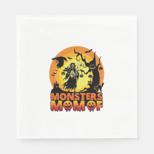 Serviette En Papier La maman des monstres Halloween Monstre Fantôme Sq
